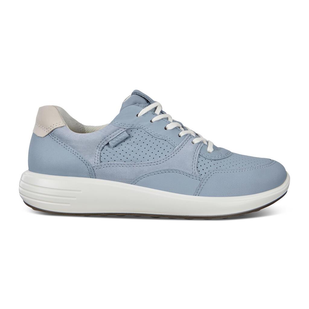 Ecco Soft 7 Runner Womens Sneakers Blue/Grey/White Sales - India UDE-906374